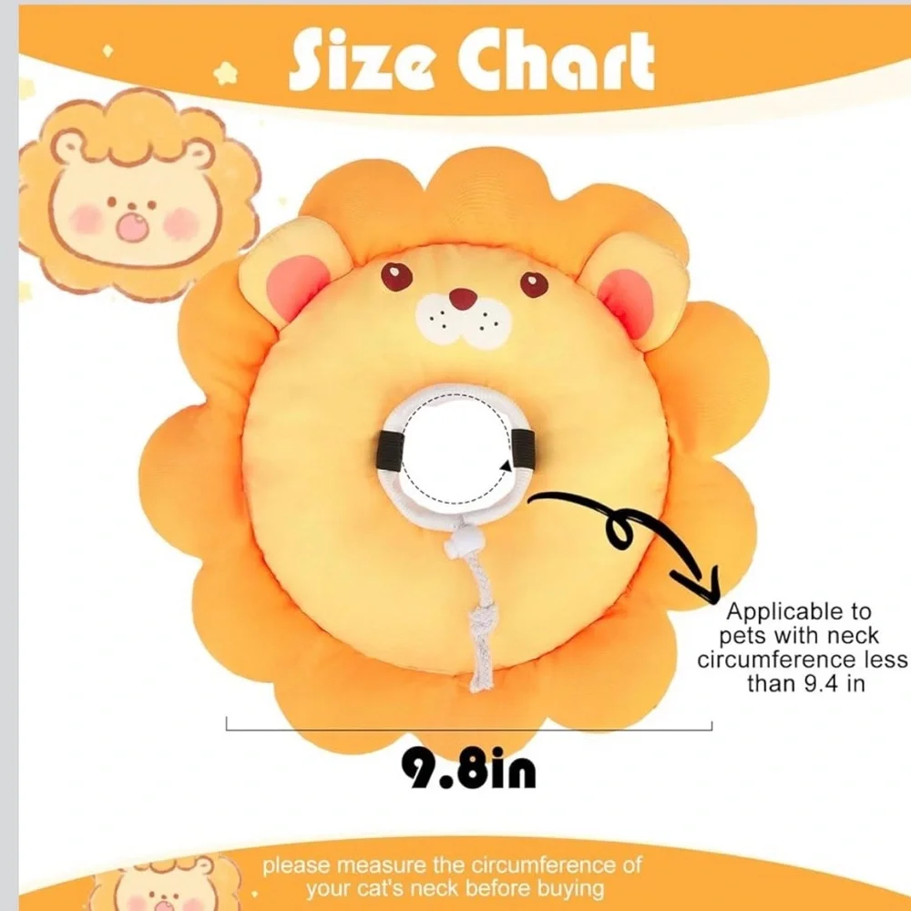 Soft, Cat cone / E collar, for after surgery to prevent licking